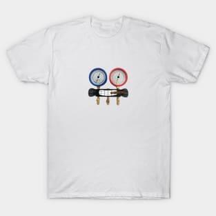 Refrigerant Gauges with Teeth & Cigar T-Shirt